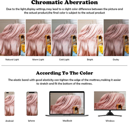 NEWCOSPLAY Super Soft Throw Blanket Light Purple Premium Silky Flannel Fleece Leaves Pattern Lightweight Bed Blanket All Season Use (Light Purple, Throw(50"x60")) - Colors A
