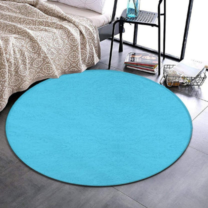 Machine Washable Modern Round Area Rug, Room Sofa Yoga Soft Round Carpet, Home Decor Non Slip Kitchen Office Circle Rug Grey, 24inch