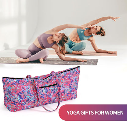 Boulder Bee | Yoga Mat Bag | Large Yoga Mat Carrier with Wet Pocket | Yoga Gifts | Gym Tote Bag for Women