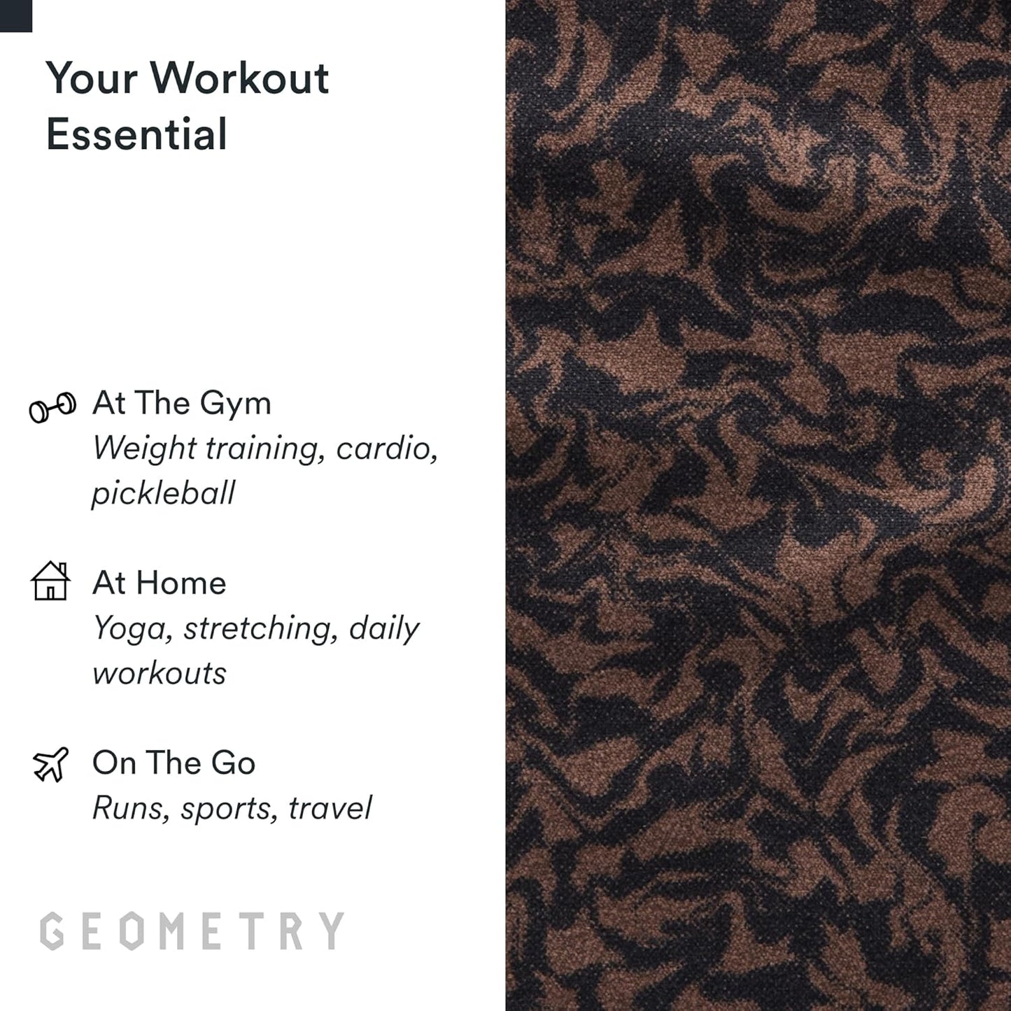 GEOMETRY Gym Towel for Working Out - Compact & Quick Dry, Super Absorbent Microfiber Sweat Towel - Premium Microfiber for Gym - Zig, 16" x 30", 1 Piece
