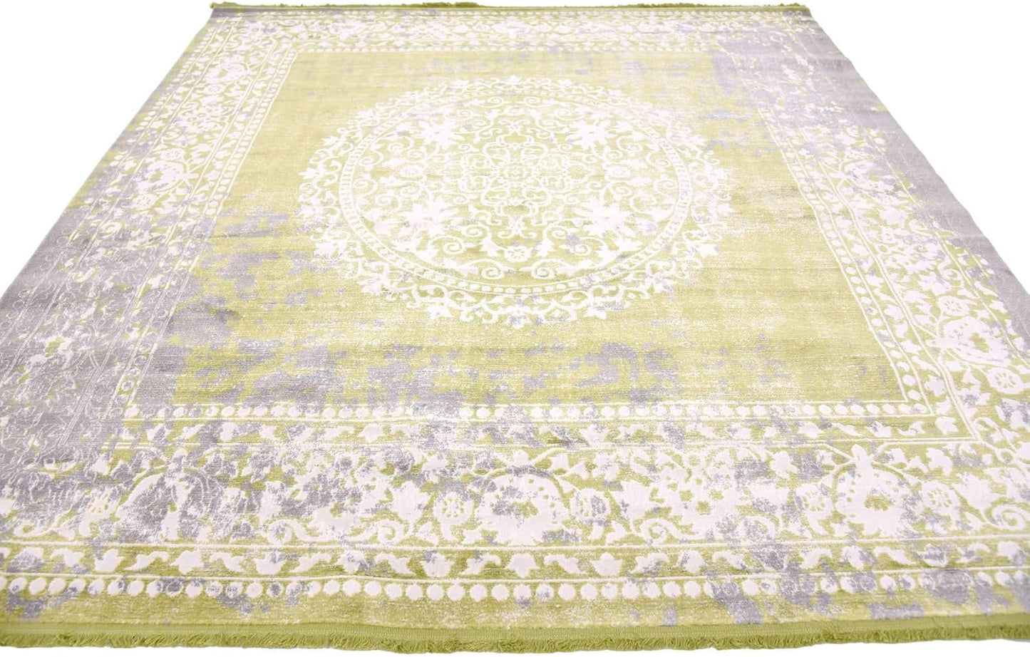 Unique Loom New Classical Collection Area Rug - Olwen (4'Round, Purple/ Gray)