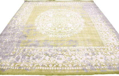 Unique Loom New Classical Collection Area Rug - Olwen (4'Round, Purple/ Gray)