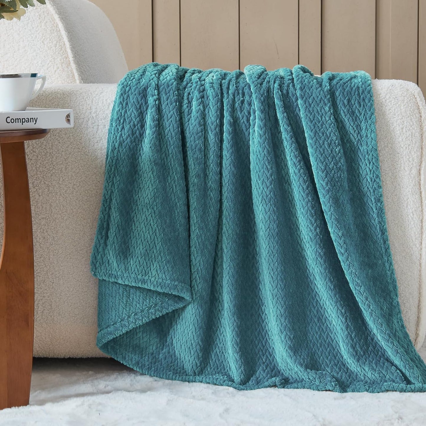 NEWCOSPLAY Super Soft Throw Blanket Light Purple Premium Silky Flannel Fleece Leaves Pattern Lightweight Bed Blanket All Season Use (Light Purple, Throw(50"x60")) - Colors A