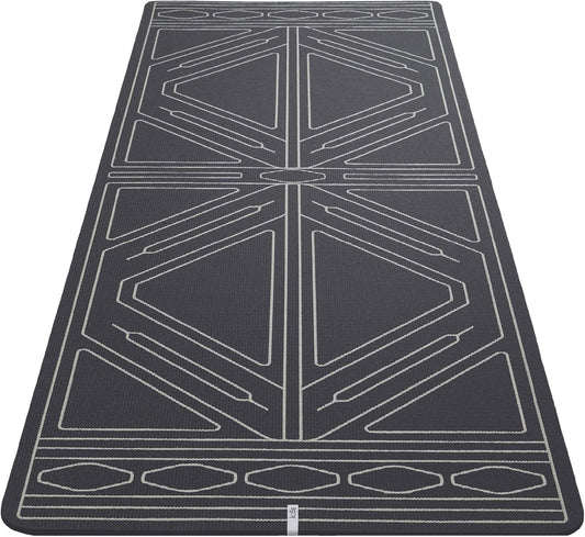 agoy STUDIO NOMAD Premium Yoga Mat – 6mm Cushioned, Non-Slip, Double-Sided Design with Alignment Pattern – For Comfort, Stability & Joint Protection – Easy Clean, Ideal for Home, Studio & Travel