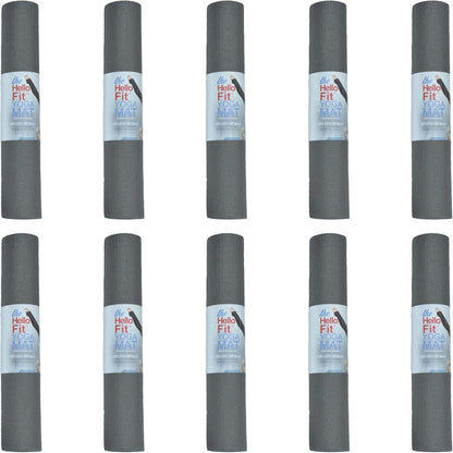 10-Pack Yoga Mat, 68" x 24" Non Slip Exercise Mat, 4mm Thick Gym Mat for Fitness and Stretching, Bulk Non Toxic Yoga Mats for Schools and Studios