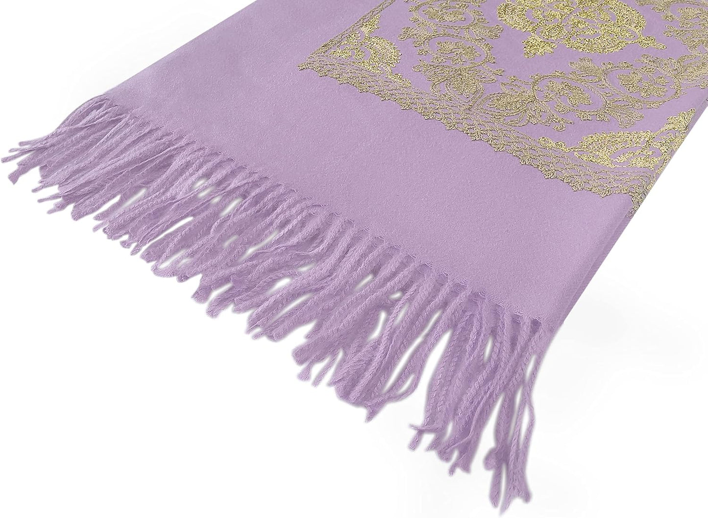Urban CoCo Women's Embroidered Oversize Tassel Shawl Scarf Wraps for Women