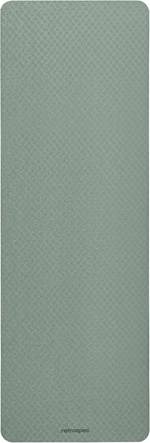 Retrospec Zuma Yoga Mat | 1/2 Inch Thick Non Slip Workout Mat | TPE Exercise Mat for Yoga, Pilates & Stretching | 72x24in