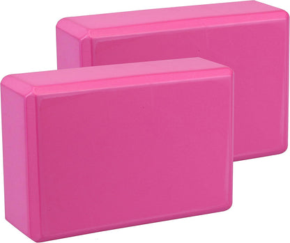 EXERZ Yoga Blocks 2 pack, Gym Blocks, Exercise Workout Fitness Bricks, Pilates Stretch Handstand Non-Slip