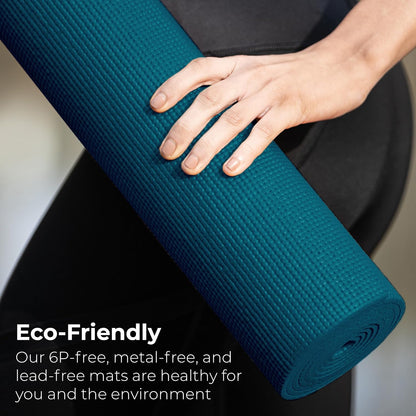 10-Pack Yoga Mat, 68" x 24" Non Slip Exercise Mat, 4mm Thick Gym Mat for Fitness and Stretching, Bulk Non Toxic Yoga Mats for Schools and Studios