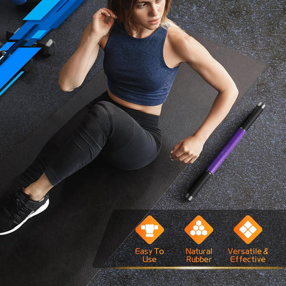 Muscle Roller Stick, Massage Roller for Muscle Deep Tissue Massage, Calf Roller for Myofascial Release, Therapy Roller Stick for Back, Legs, Arms, Waist, and Shoulders Full Body Use (Black)