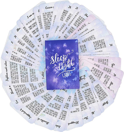 Sleep Tight Cards – 45 Meditation and Mindfulness Cards - Calm Down and Relax & Relief Stress and Anxiety - Self Care, Therapy & Counseling Tool