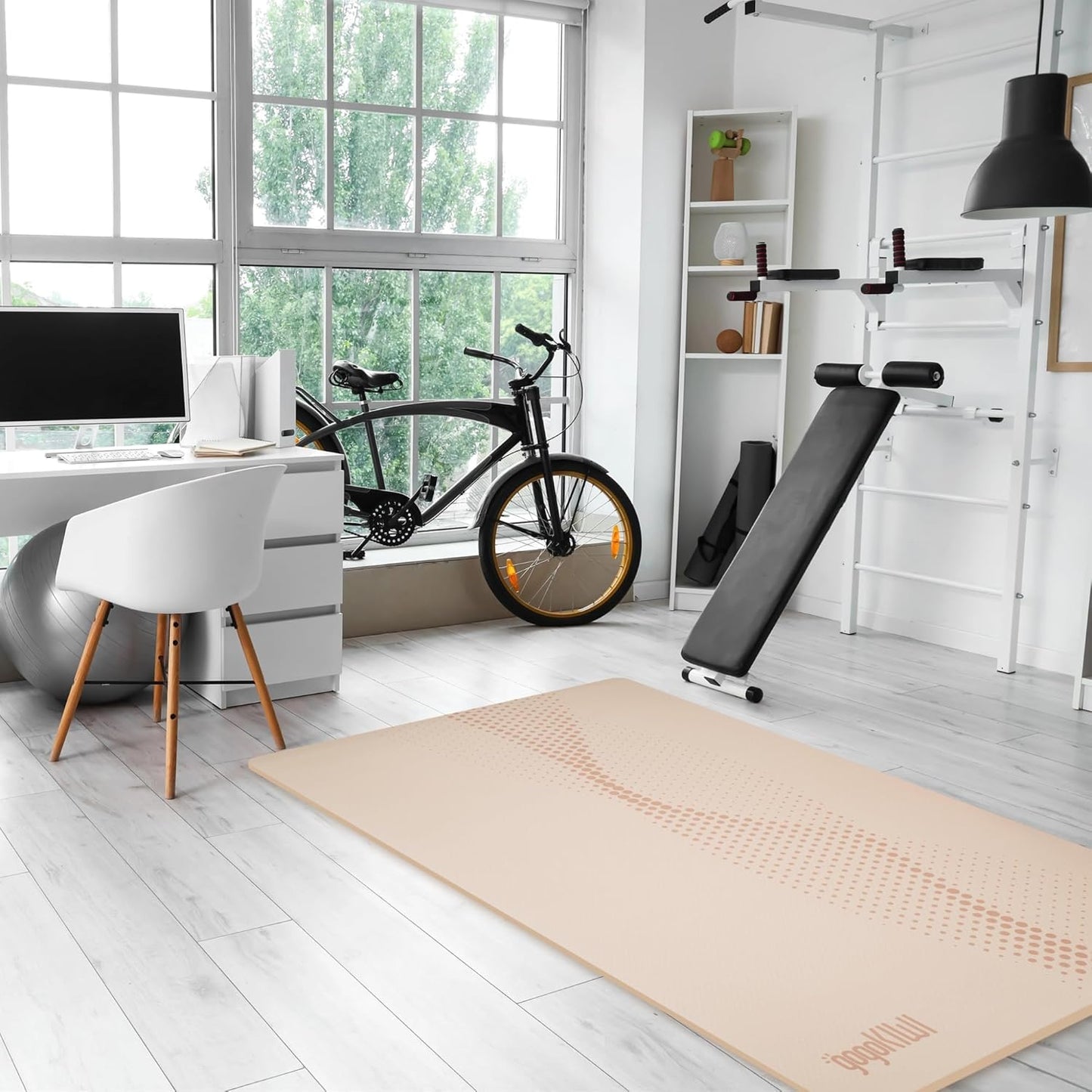 Gogokiwi Large Yoga Mat (6'x4') – 1/4" & 1/2" Thick Exercise Mats for Home Workout, Extra Wide Workout Mats for Home Gym, Yoga, Pilates, Stretching, Floor & More