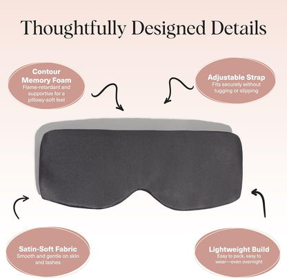 Kitsch Weighted Satin Sleep Mask - Weighted Eye Masks for Sleep and Travel - Lavender Ultra-Soft Sleeping Eye Mask for Women and Men - Light Blocking, Adjustable Strap, (4.1oz/116g)