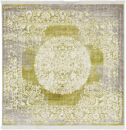 Unique Loom New Classical Collection Area Rug - Olwen (4'Round, Purple/ Gray)