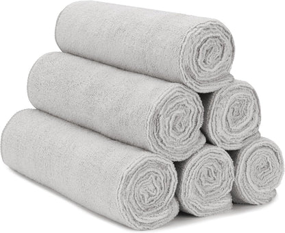 S&T INC. Microfiber Gym Towels, Yoga Towel for Home and Gym Bag, 16 Inch x 27 Inch, 6 Pack