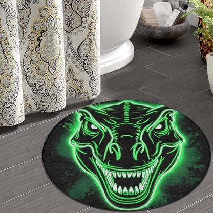 Large Home Decor Mat, Soft Round Yoga Carpet, Non Slip Machine Washable Home Office Circle Rug Gothic Witchy Sun Moon Mushroom Moth