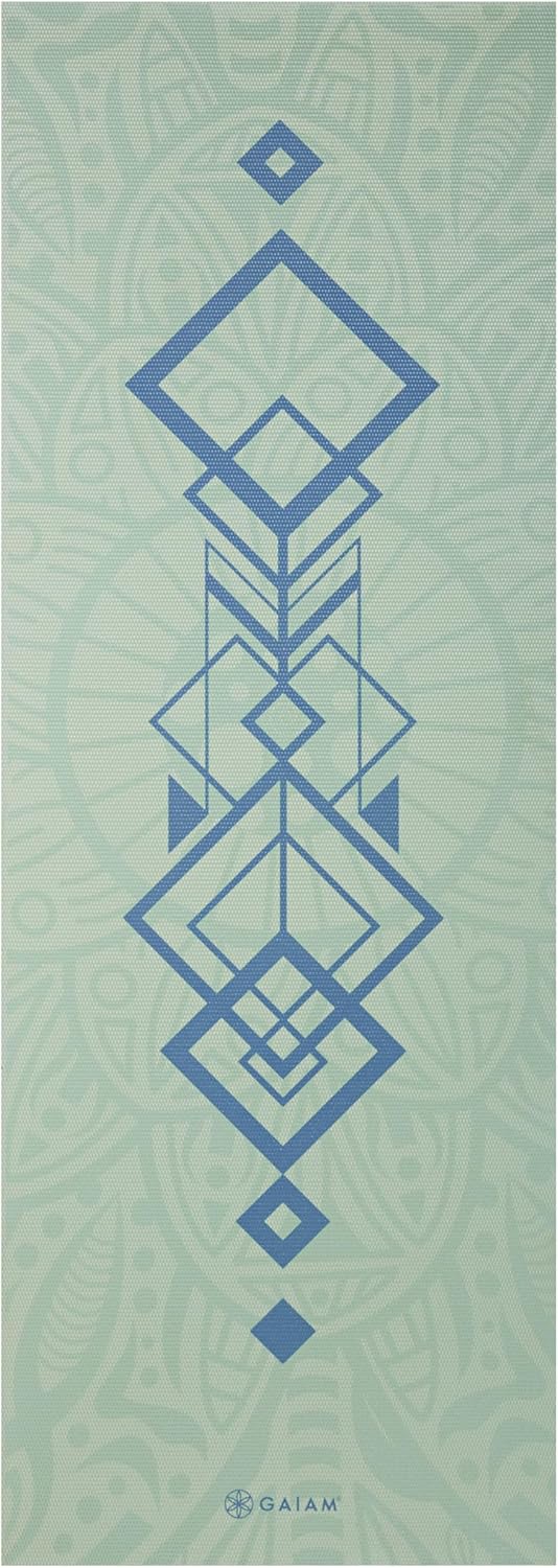 Gaiam Print Yoga Mat, Non Slip Exercise & Fitness Mat for All Types of Yoga, Pilates & Floor Exercises