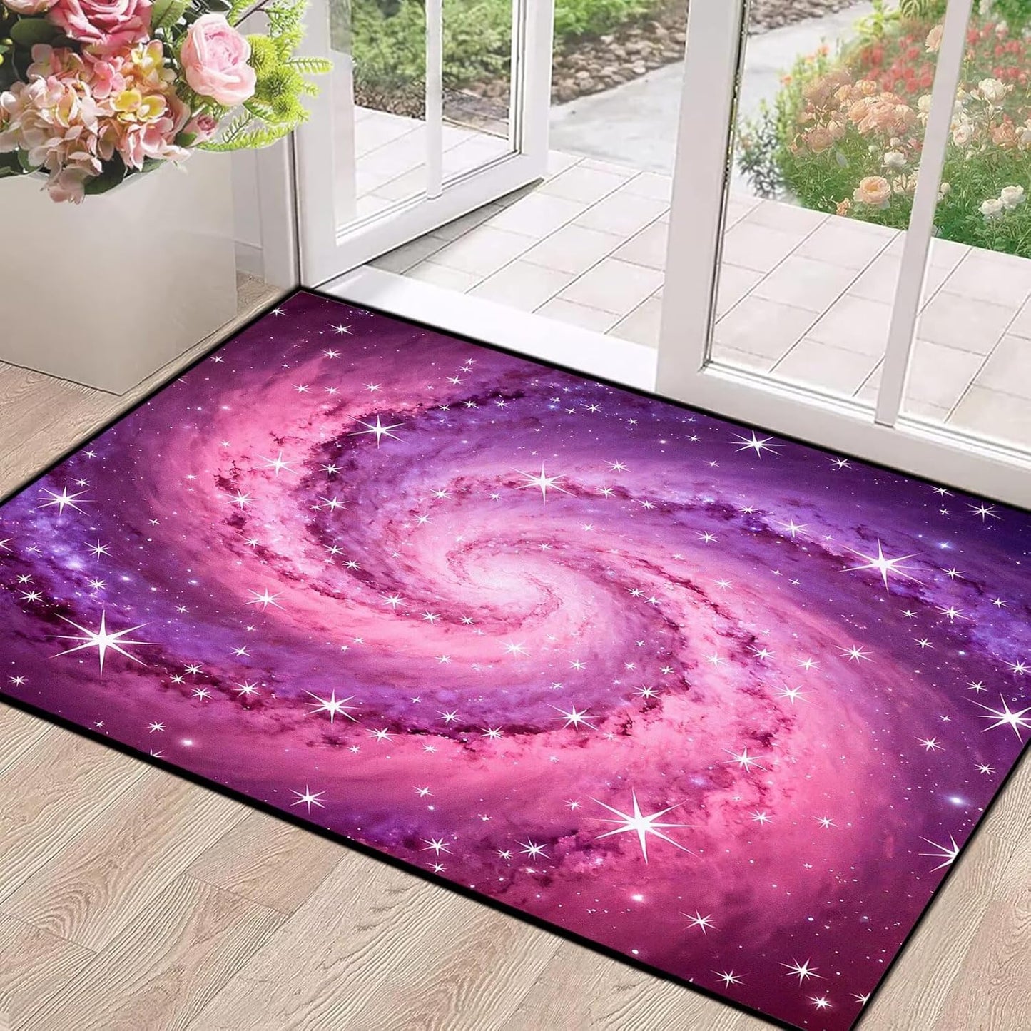 5' X 7' Queen and King Rug Black Grey Area Rugs Dining Living Room Bedroom Kitchen Office Yoga Room Washable Floor Mat Doormats Throw Rug Carpet Room Decor