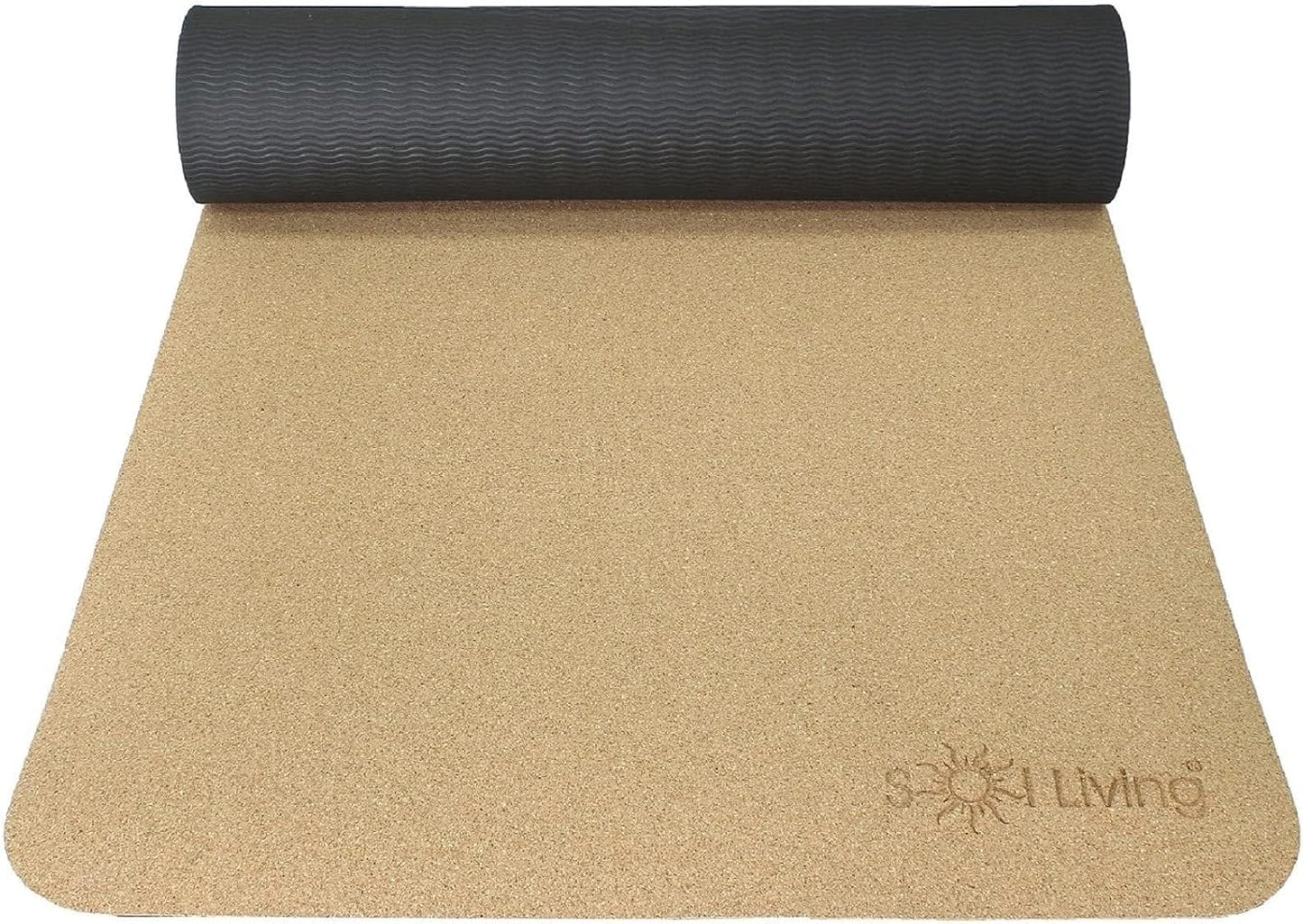 Sol Living Travel Yoga Mat - Natural Tree Rubber for Extra Grip - Non-Slip, Foldable, Eco-Friendly - Perfect for On-the-Go Yoga, Pilates, Fitness, Meditation - 24" x 72", Green