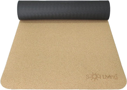 Sol Living Travel Yoga Mat - Natural Tree Rubber for Extra Grip - Non-Slip, Foldable, Eco-Friendly - Perfect for On-the-Go Yoga, Pilates, Fitness, Meditation - 24" x 72", Green