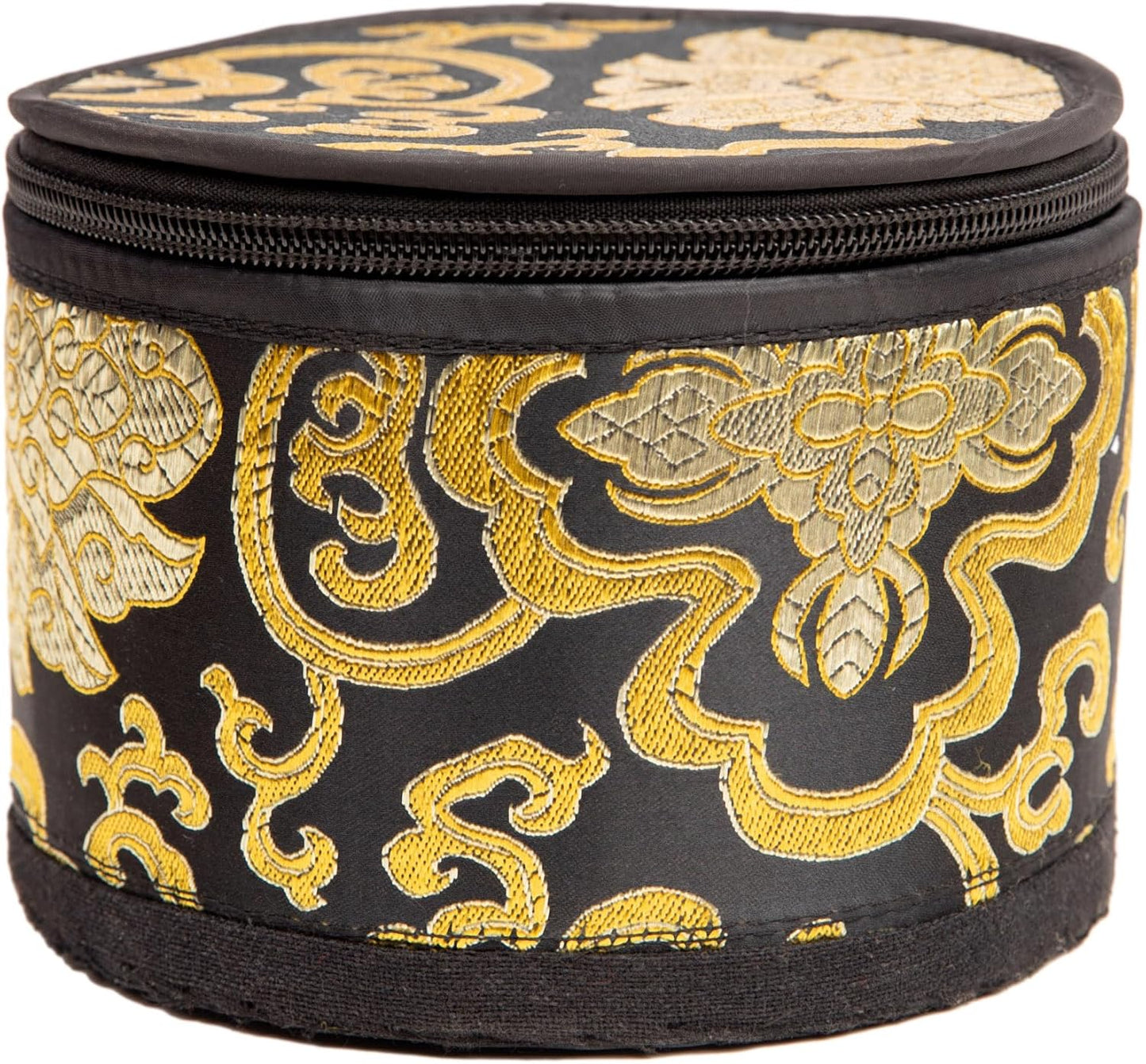 Tibetan Singing Bowl Set - 4" Easy To Play Authentic Handmade For Meditation Sound 7 Chakra Healing By HIMALAYAN BAZAAR (Black with Box, 4")