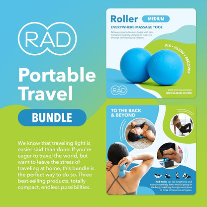 RAD All-in Kit 7-in-1 Foam Roller Set for Whole Body Massage & Myofascial Release with Roller Stick, Yoga Block, Massage Balls Muscle Recovery Tools for Mobility & Flexibility