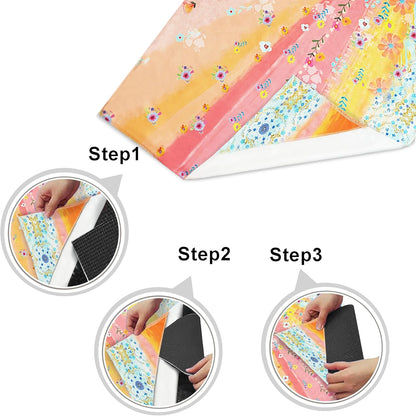 Yoga Mat Towel with Corner Pockets - Microfiber Yoga Towels for Hot Yoga Non Slip Moisture Wicking Sweat Absorbent, Tree of Life Yoga Towel Easy for Travel, Use in Hot Yoga,Bikram,Pilates and Fitness