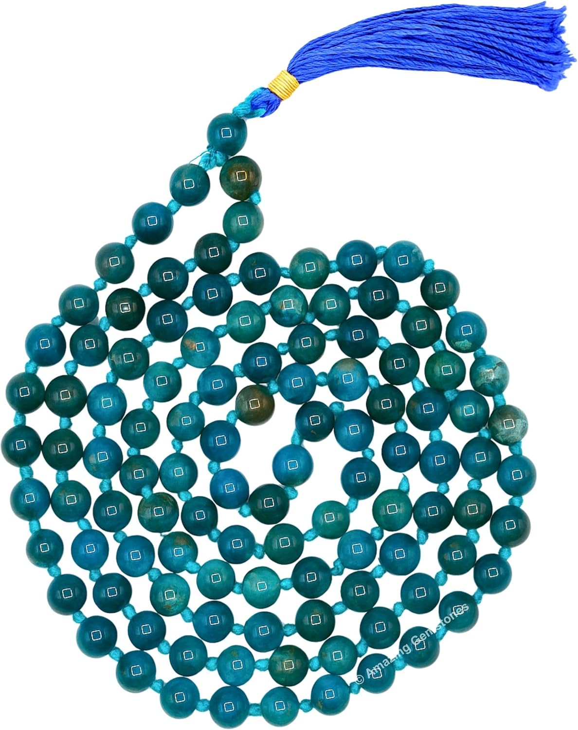Amazing Gemstone 108 Beads Handmade Mala (Knotted, Rudraksha) - Colors B