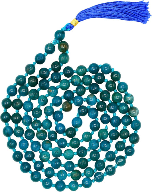 Amazing Gemstone 108 Beads Handmade Mala (Knotted, Rudraksha) - Colors B
