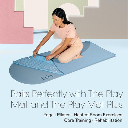 Bala Play Mat Towel, Sea - Non-Slip Absorbent Gym Towels Designed for Sweat, Hot Yoga, Pilates & Core Training Workouts - Fitness & Exercise Gear Essentials for Working Out - Men & Women