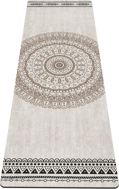 nuveti Yoga Mat Print Extra Thick TPE Non Slip Fitness Exercise Mat with Carrying Bag,72"x24" Extra Thick 6MM Exercise & Workout Mat for Yoga, Pilates Fitness and Floor Exercises - Colors B