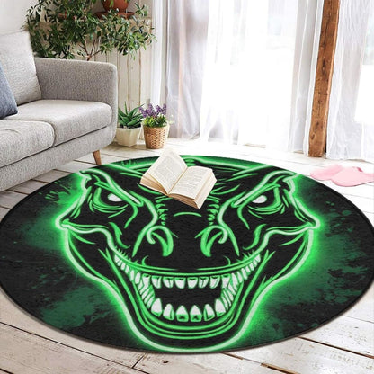 Large Home Decor Mat, Soft Round Yoga Carpet, Non Slip Machine Washable Home Office Circle Rug Gothic Witchy Sun Moon Mushroom Moth