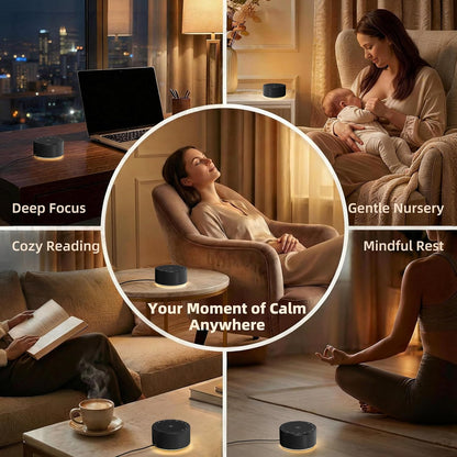 Kipcush Automatic Tibetan Meditation Bowl Sound Machine - 7 Himalayan Tones + 7 Color Night Light - Timer & Touch Control - No Manual Striking for Yoga, Chakra Healing, Stress Relief - Plug In