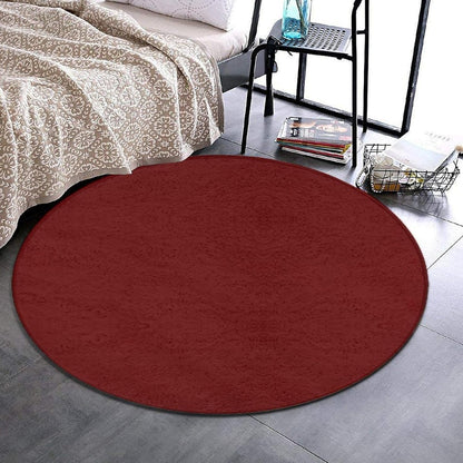 Machine Washable Modern Round Area Rug, Room Sofa Yoga Soft Round Carpet, Home Decor Non Slip Kitchen Office Circle Rug Grey, 24inch