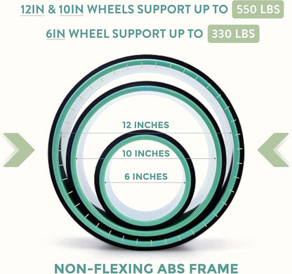 UpCircleSeven Yoga Wheel Set - Strongest & Most Comfortable Yoga Prop Wheel, 3 Pack for Back Pain and Stretching (12, 10, 6 inch)