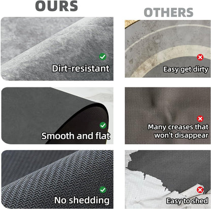 TYUU Bath Mat, Bathroom Rugs Non Slip Washable Thin Absorbent Quick Dry Bath Mat Fits Under Door Bathroom Floor Mat Perfect for Bath, Shower, or Sink 24"x36" Dark Grey