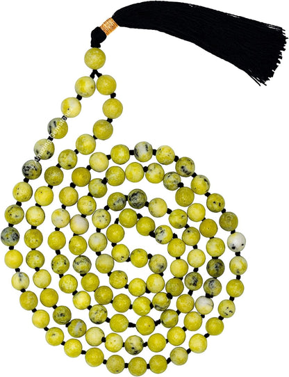 Amazing Gemstone 108 Beads Handmade Mala (Knotted, Rudraksha) - Colors A
