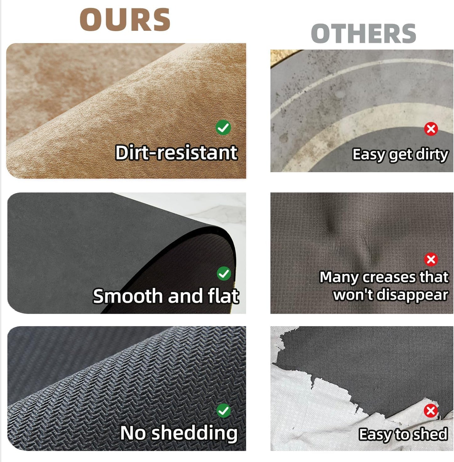 TYUU Bath Mat, Bathroom Rugs Non Slip Washable Thin Absorbent Quick Dry Bath Mat Fits Under Door Bathroom Floor Mat Perfect for Bath, Shower, or Sink 24"x36" Dark Grey