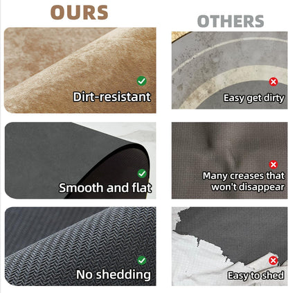 TYUU Bath Mat, Bathroom Rugs Non Slip Washable Thin Absorbent Quick Dry Bath Mat Fits Under Door Bathroom Floor Mat Perfect for Bath, Shower, or Sink 24"x36" Dark Grey