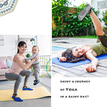 Ozaiic Yoga Socks for Women with Grips, Non-Slip Five Toe Socks for Pilates, Barre, Ballet, Fitness