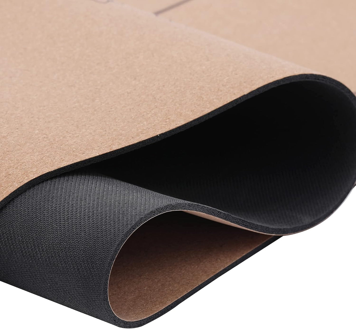 AW Fitness Premium Cork Yoga Mat | Extra Thick, Long | Natural Cork & Non-Toxic Rubber | Best for Yoga, Pilates, Exercise | Mandala Meditation Design with Markers (72-Inch x 24-Inch x 5mm Thick)