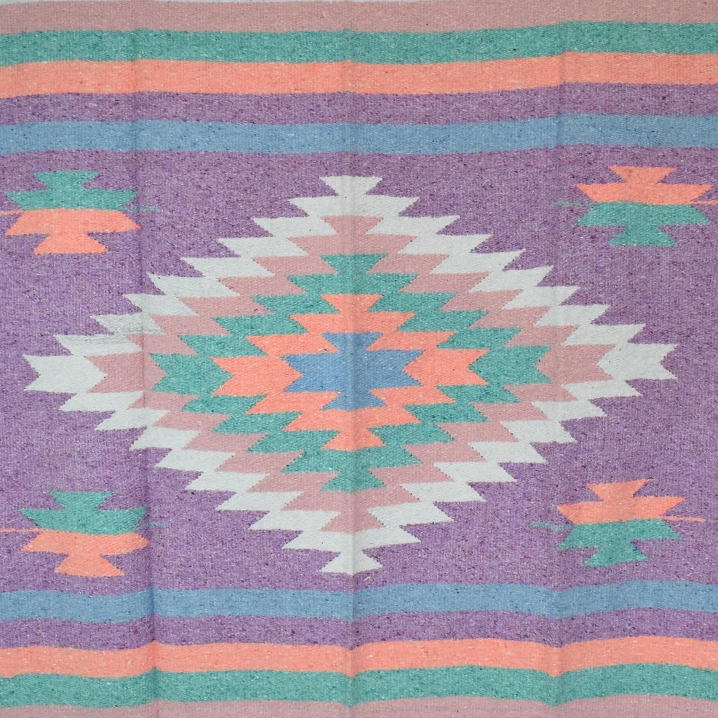 Open Road Goods Handwoven Mexican Diamond Blanket, Throw, or Yoga Bolster - Southwestern Style Blanket - Brown