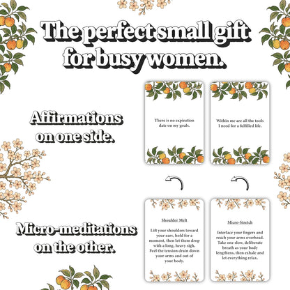 Positive Affirmations Cards For Women Who Do It All - Daily Affirmations & Mindfulness Exercises - Inspirational Gifts For Women - Positive Affirmations Cards & Stress Relief - 50 Prompts & Micro-Meditations