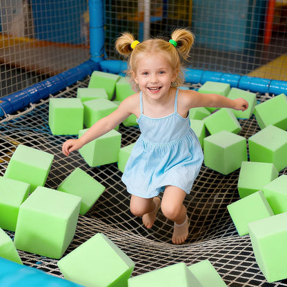 Foam Pit Blocks Foam Padding Sponge Pit Cubes Sponge Blocks for Amusement Park Gymnastics Freerunning and Parkour Courses - 24PCS 5" x 5" x 5" (Dark Blue)