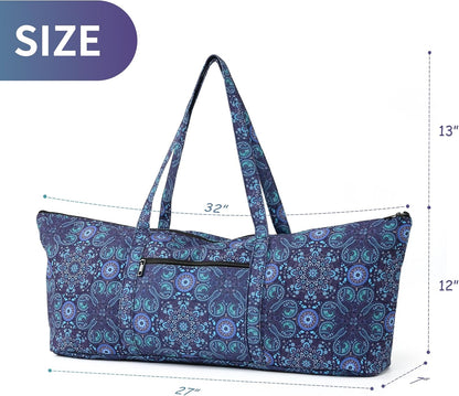 Boulder Bee | Yoga Mat Bag | Large Yoga Mat Carrier with Wet Pocket | Yoga Gifts | Gym Tote Bag for Women