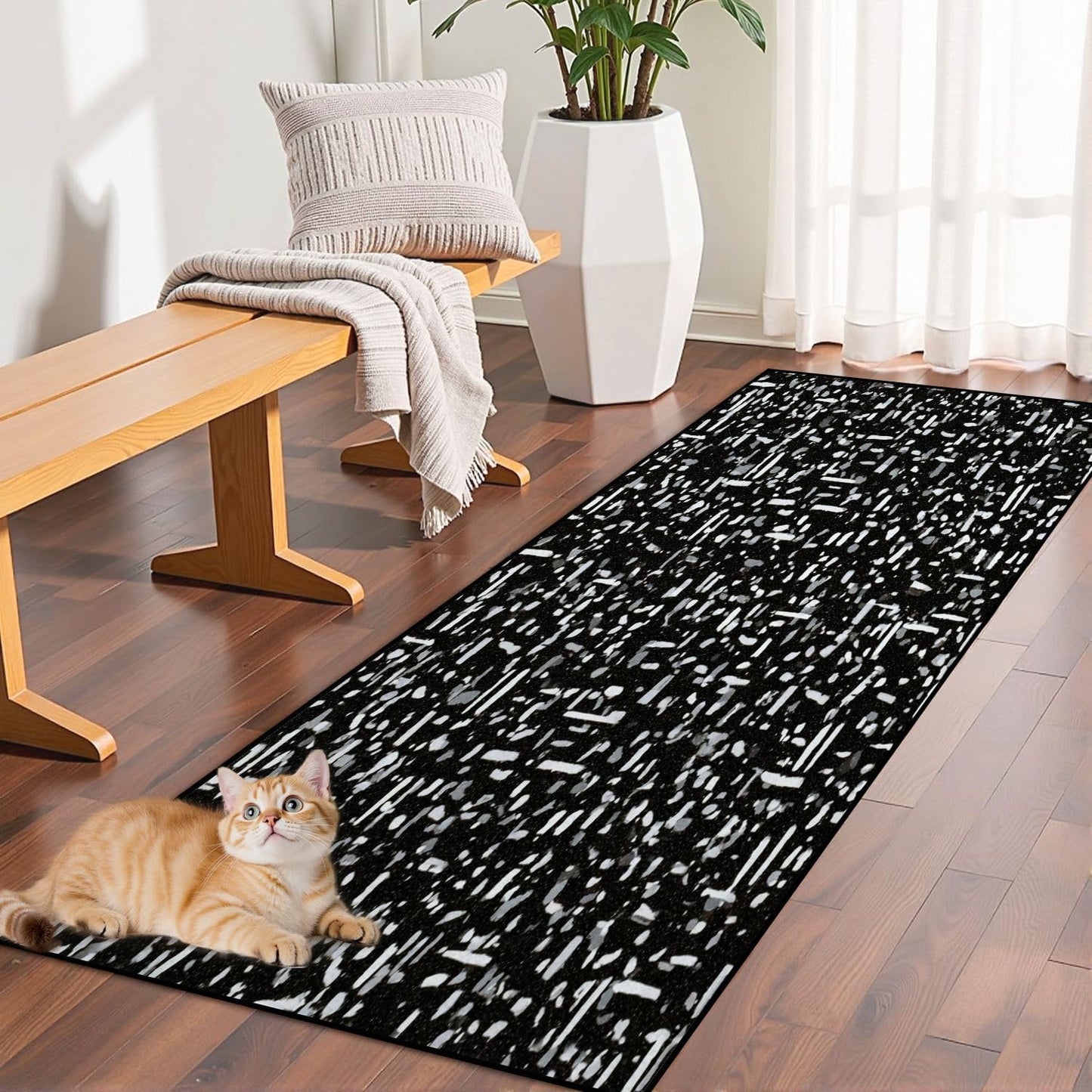 Runner Rug Washable 2x6 Topographic map Topographic map Lines Contour Non-Slip Hallway Area Rug Indoor Outdoor Home Decor for Entryway Bathroom Kitchen Carpet Yoga Floor Mat