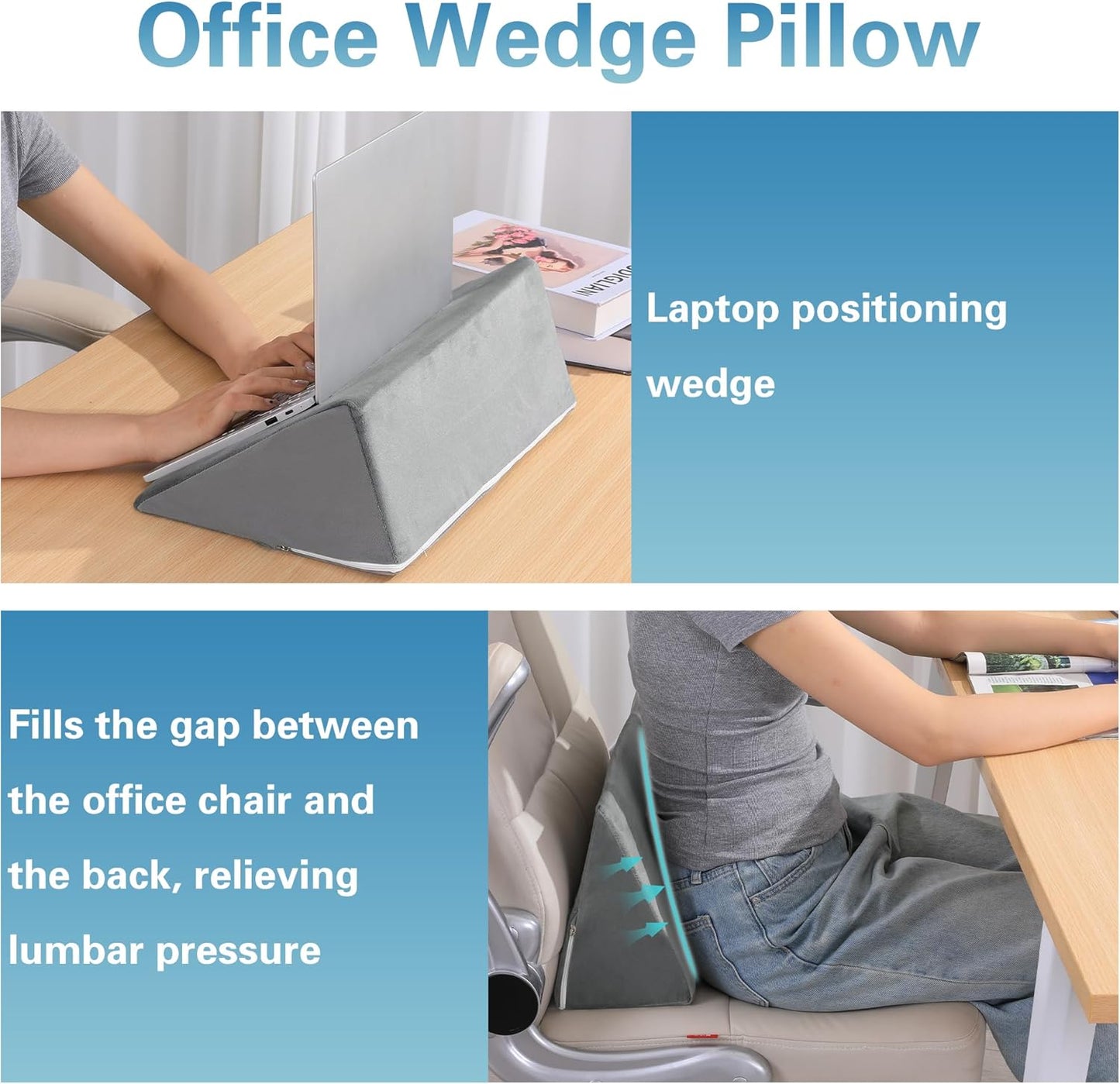 BALAPET Small Wedge Pillow for Side Sleeping, Premium Foam Bed Pillow for Side Sleeping,Triangle Wedge Pillow for Leg Elevation,Yoga,Reduce Back Pain