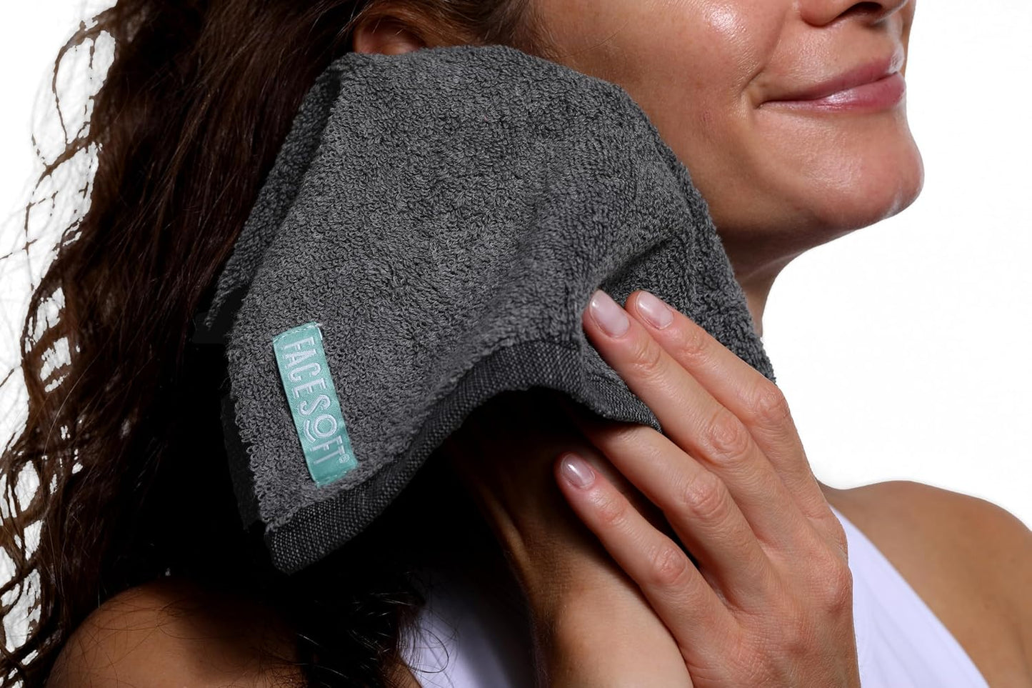 Facesoft Yoga Towel - Infused with Activated Charcoal to Detoxify and Sweat - Made with Eco-Friendly Aqua-Cotton Yarn - Biodegradable and Sustainable - All Ages