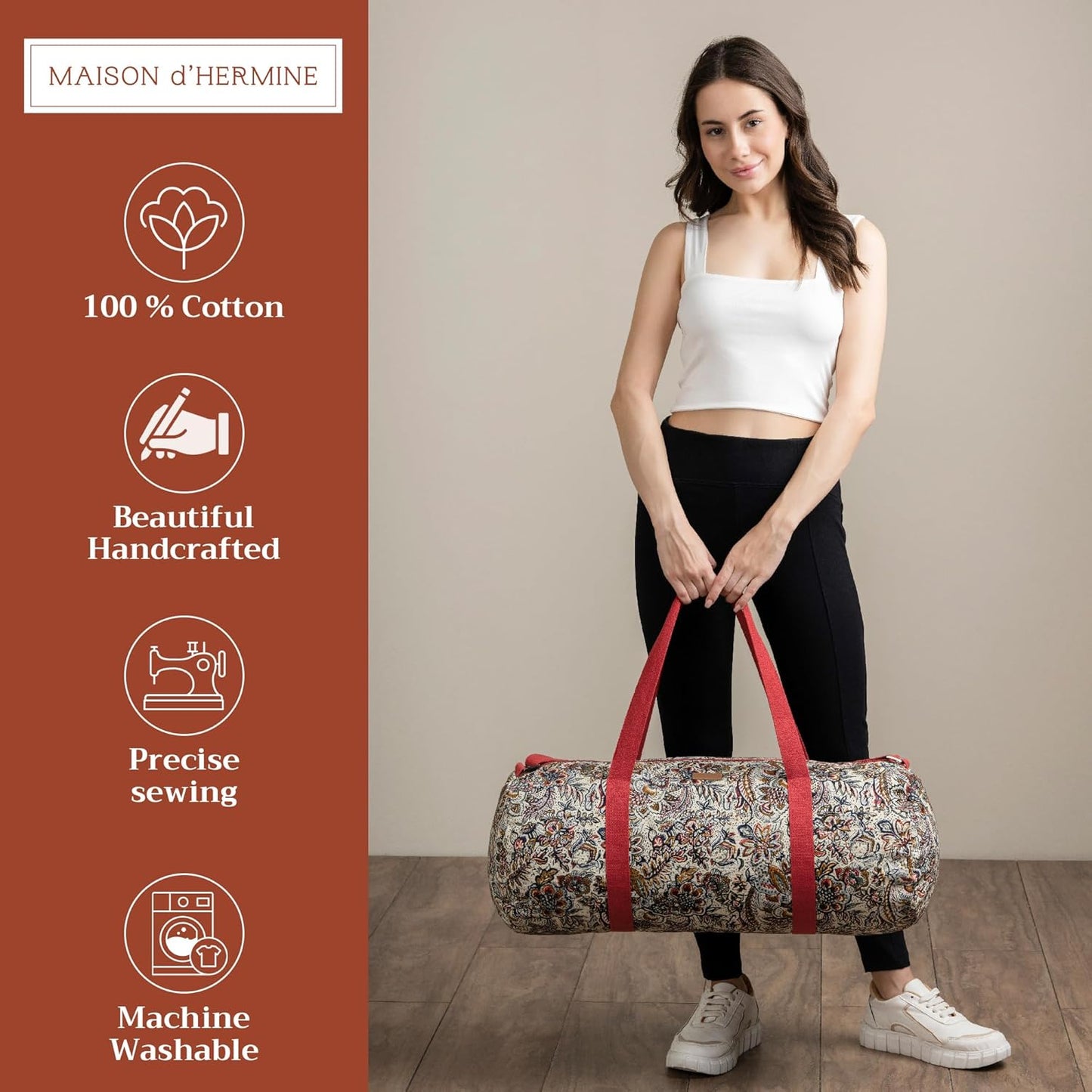 Maison d' Hermine Yoga Mat bag, Cylindrical bag for Woman&Men, yoga mat Bag &Adjustable shoulder straps Yoga Mat Carrier Bag with Drawstring Water Bottle Pocket and zipper pocket Easter Gifts