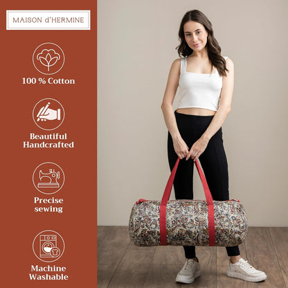 Maison d' Hermine Yoga Mat bag, Cylindrical bag for Woman&Men, yoga mat Bag &Adjustable shoulder straps Yoga Mat Carrier Bag with Drawstring Water Bottle Pocket and zipper pocket Easter Gifts
